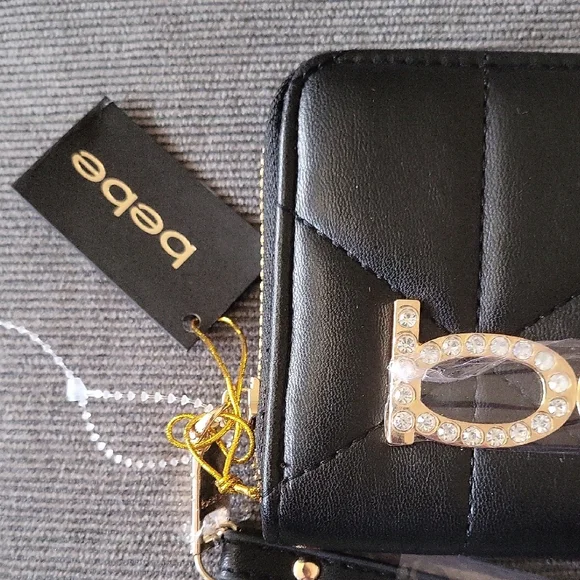 Bebe NWT Black Quilted Wallet - Picture 4 of 7